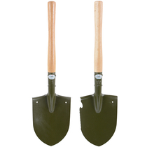 6411205 Small army shovel Green sapper shovel Wooden handle combat readiness shovel Outdoor car pointed emergency shovel