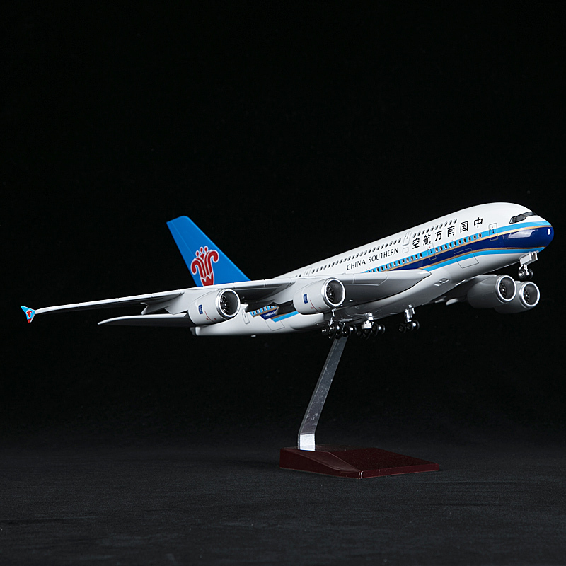 Airbus A380 China Southern Airlines Air China Xiamen Airlines 787 Simulated Airplane Model 747 Passenger Aircraft Ornament Sound-Controlled Led Light