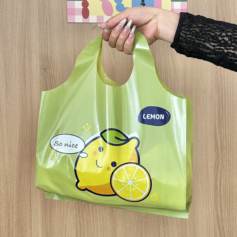 Cartoon Cute Tote Bag for Commuting to Work, Thickened Fruit Packaging Bag, Gift Bag, Shopping Bag, Household Use