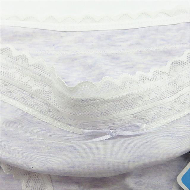4 Free shipping Caitian 36151 mid-waist boxer cotton fabric graphene lace waist sweat-absorbent and breathable women's underwear
