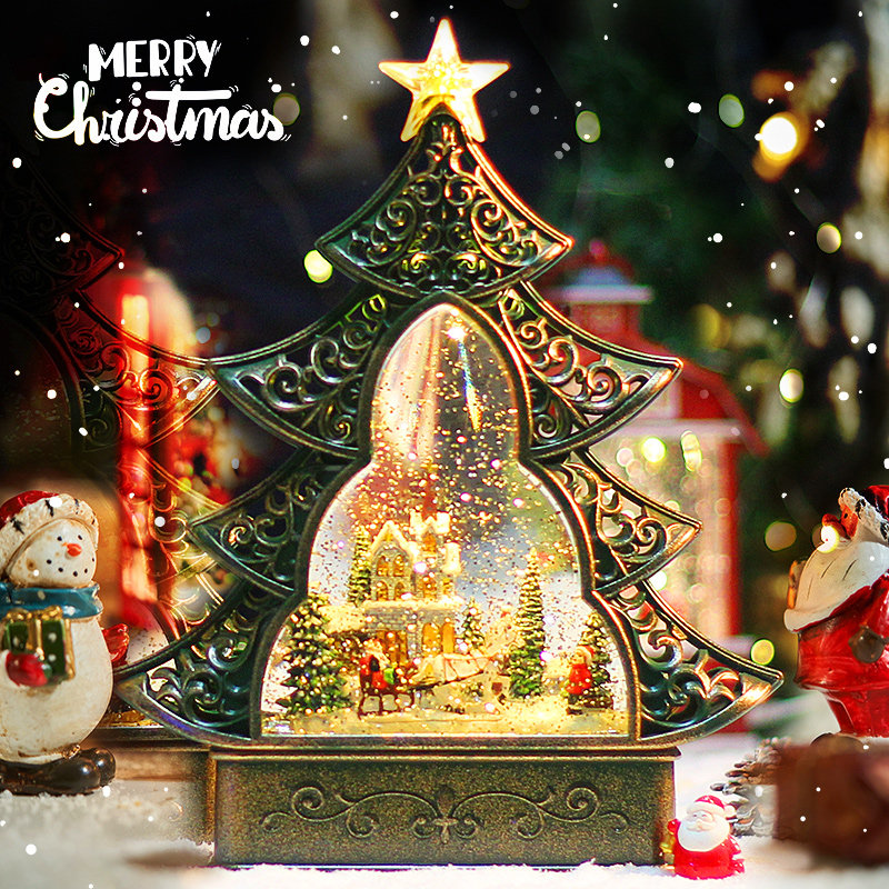 Christmas decorations, music boxes, crystal balls, snowflakes, send girls birthday gifts, music boxes, snowmen, Christmas trees