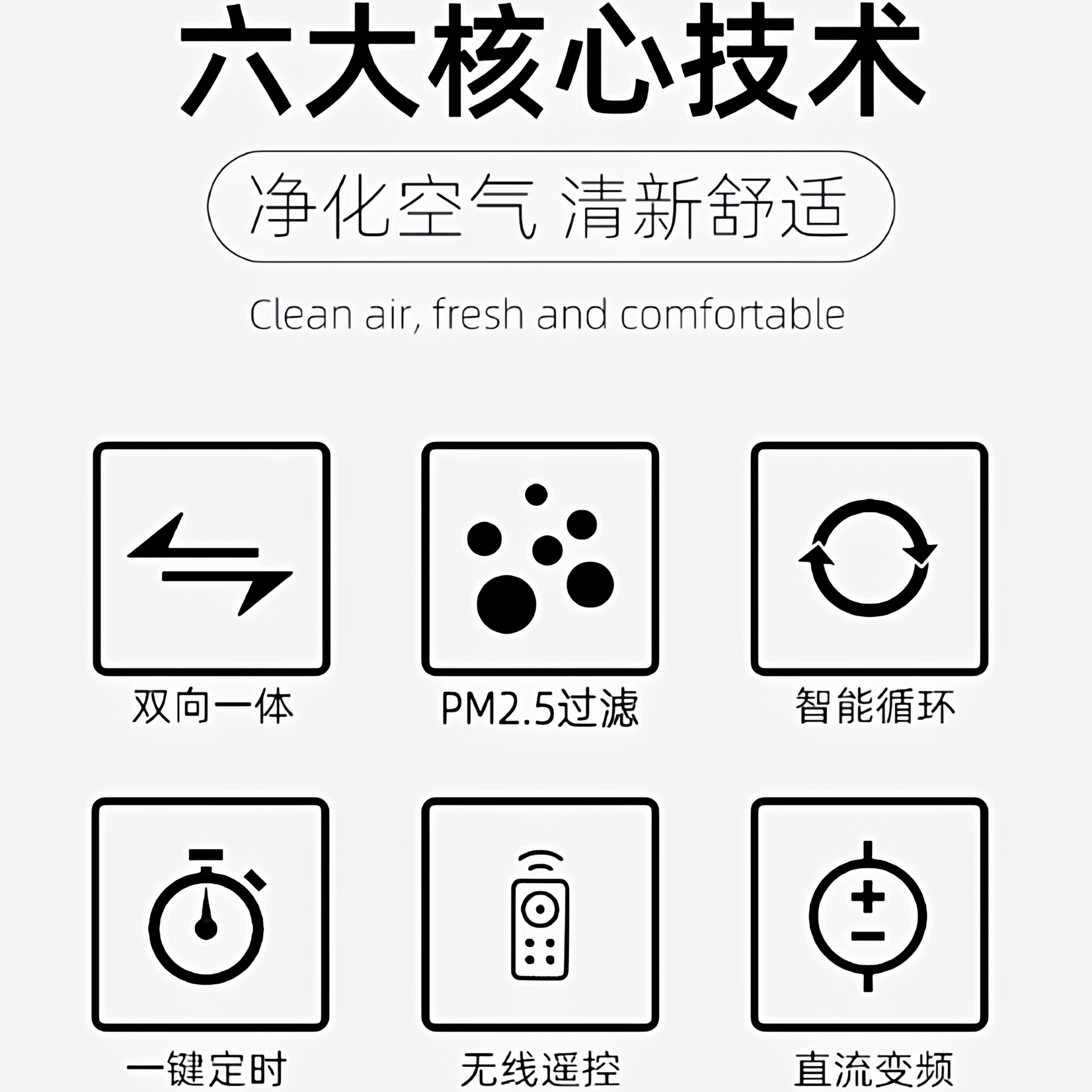 Fresh Air System Through-Wall Integrated Duct Exhaust Fan Silent Ventilation Two-Way Fresh Air Machine for Air Intake, Exhaust, and Smoke Removal
