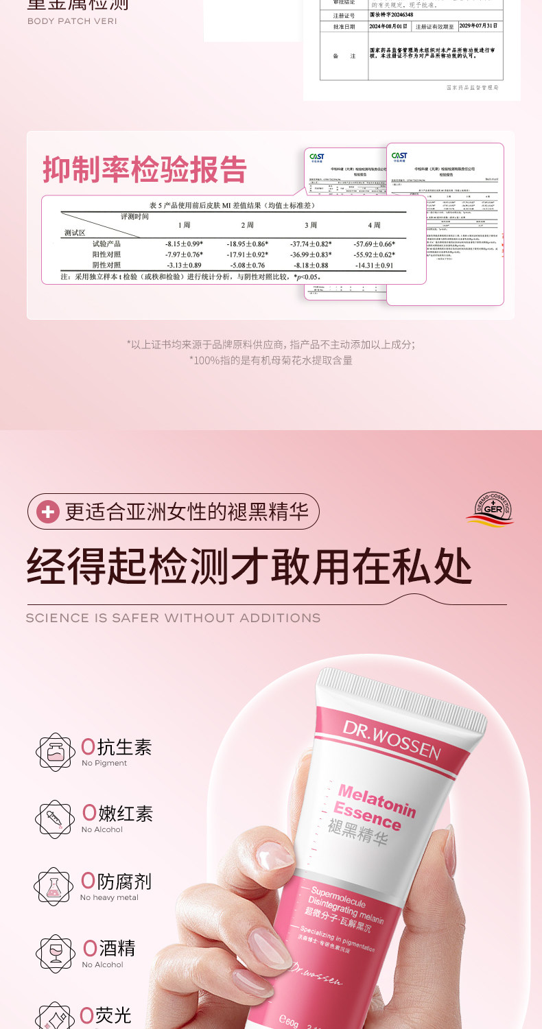 【中国直邮】沃森博士 私处润粉嫩 去黑色素私密处美白乳晕大腿屁股去黑坐印沉淀漂粉霜 60g