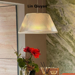 Italian Romeo Designer Pendant Light for Dining Room, French Vintage Minimalist Glass Lamp for Bedroom and Study