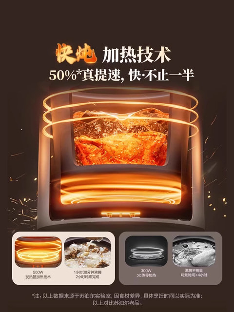 Supor Electric Slow Cooker for Home Use, Electric Clay Pot for Soup, Fully Automatic Purple Clay Porridge Cooker, Ceramic Stewing Pot, Genuine Product