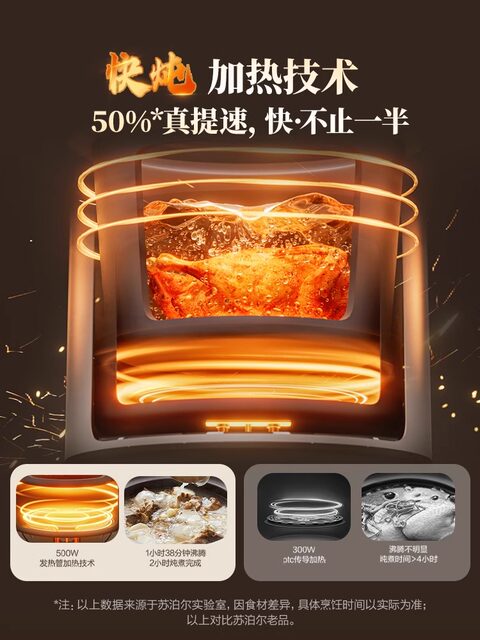 Supor Electric Stew Pot, Household Purple Clay Pot for Soup, Electric Clay Pot for Stewing, Ceramic Multi-Functional Porridge Cooker