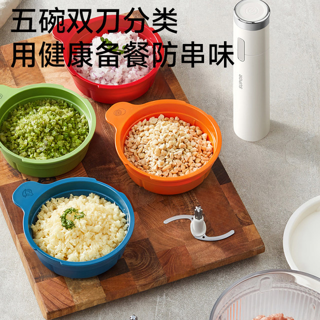 Supor Meat Grinder for Home Use, Large Capacity, Automatic, Multifunctional Electric Food Processor for Grinding Meat and Vegetables, Small Food Processor