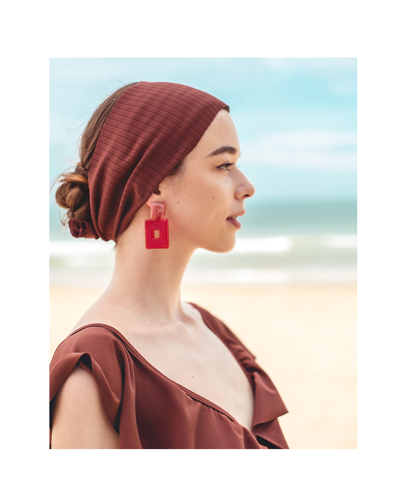 Yizi EZI áo tắm lá sen nữ ngực nhỏ thu thập retro bìa tay áo tắm nữ Xiêm tam giác áo tắm ins áo tắm - Bộ đồ bơi One Piece đồ bơi một mảnh