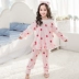 Cô gái flannel đồ ngủ mùa xuân và mùa đông bé cậu bé lớn con dày Coral Princess tracksuit cô gái trẻ thời trang bé gái Phù hợp với trẻ em