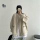 Suede zipper cardigan jacket for women spring and autumn Korean style loose thickened baseball uniform top jacket