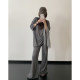 ເສື້ອຍືດ boot-cut pants, trousers, lazy suit two-piece set for women