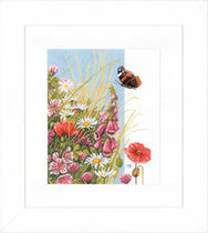 Lanarte PN-0144525 Wild Flowers Cross Stitch Kit Non Finished