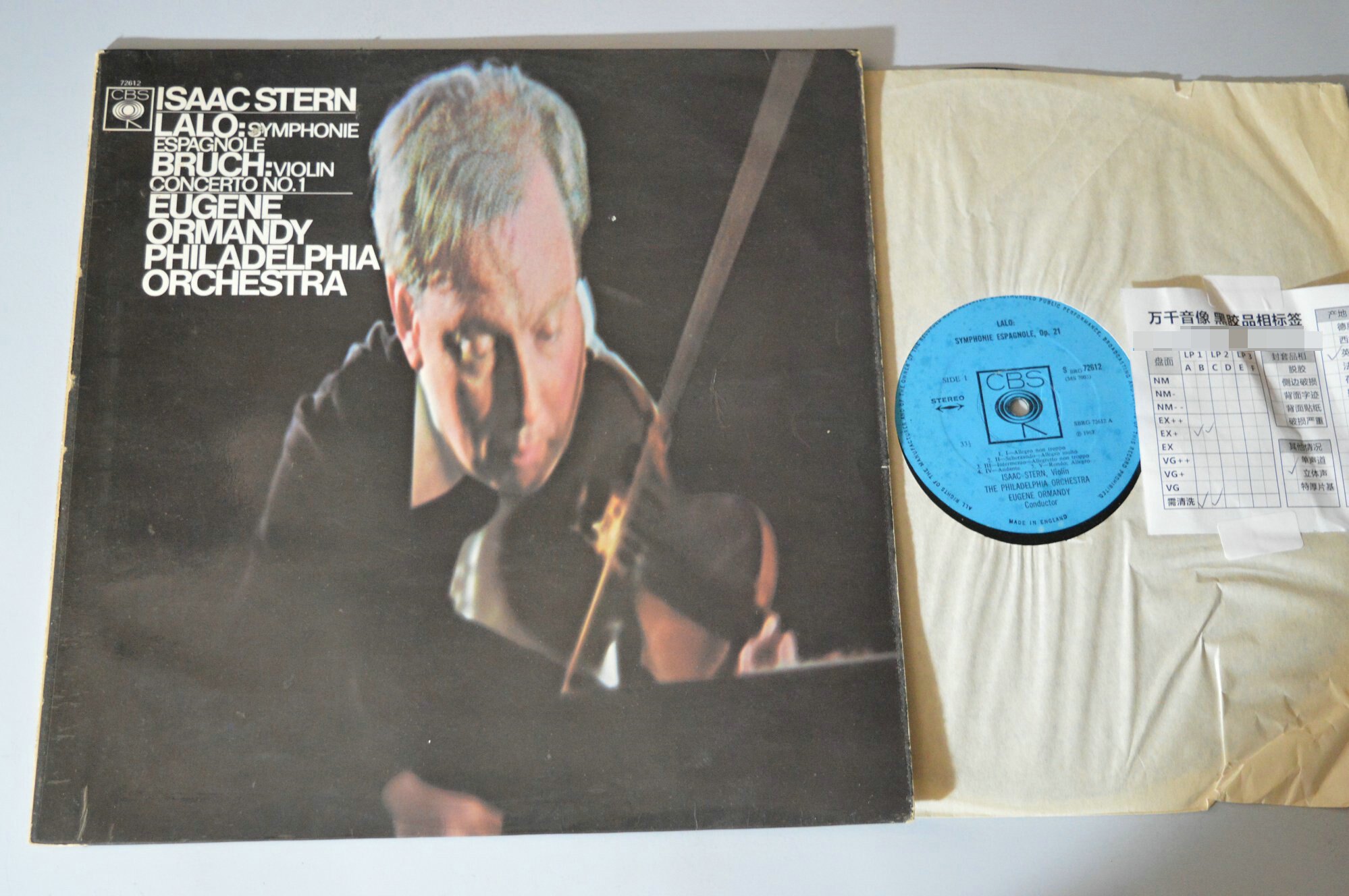 Larobruch Violin Concerto Stern Ormandy Vinyl LP