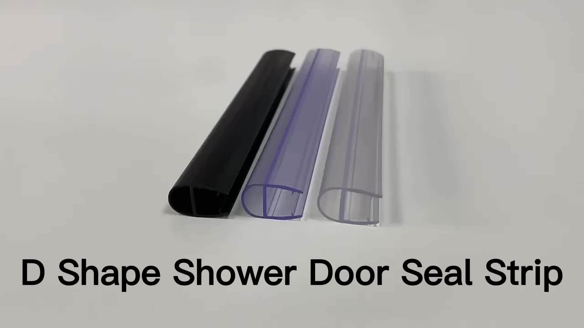 D Shape Transparent Waterproof Bathroom Sliding Door Anticollision Pvc