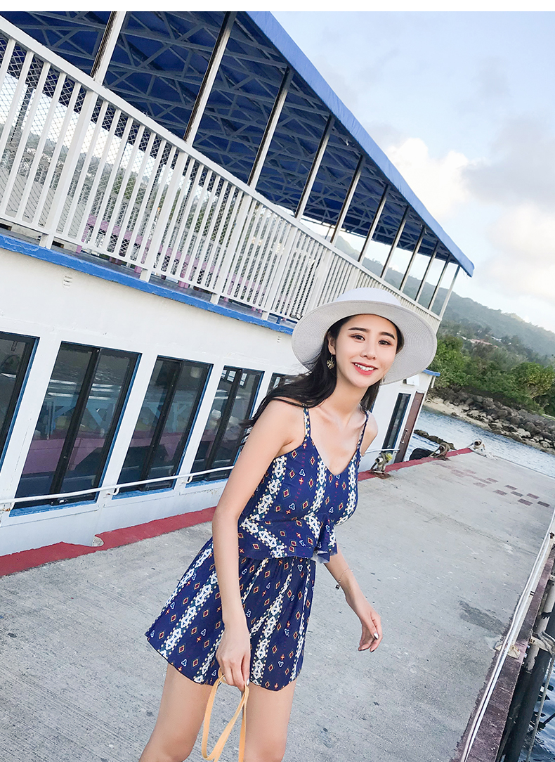 Đồ bơi nữ liền kề bụng giảm béo gợi cảm bảo thủ góc phẳng thu thập sinh viên Hàn Quốc suối nước nóng nhỏ nước hoa đồ bơi - Bộ đồ bơi One Piece bộ đồ bơi nữ liền thân