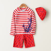 Swimsuit Children Split Flat Angle Long Sleeve Sunscreen Surf Boy Girl Cute Baby Swimsuit 2021 New