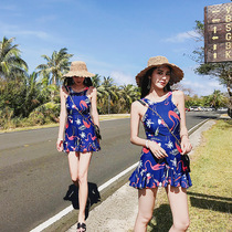 Swimsuit woman one-piece dress style flat angle cover with slim and sexy little chest to woo Korean Xiaoqing New Bubbles Spa Swimsuit