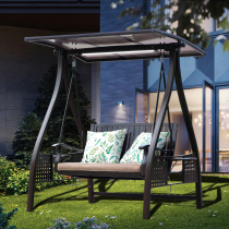  Hanging chair swing Outdoor garden Indoor balcony Home net celebrity double swing Outdoor courtyard solar rocking chair