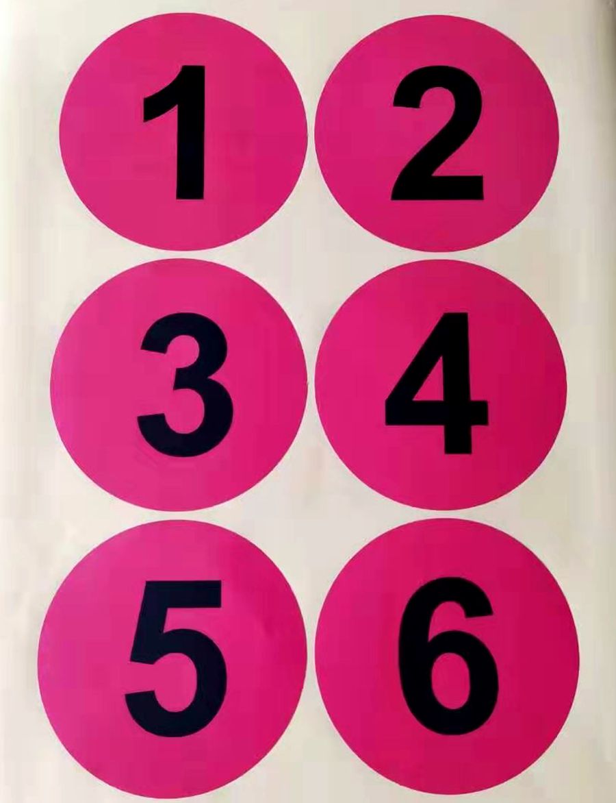 Diameter 8CM digital label sticker Self-adhesive color self-adhesive digital number sticker letter sticker can be customized