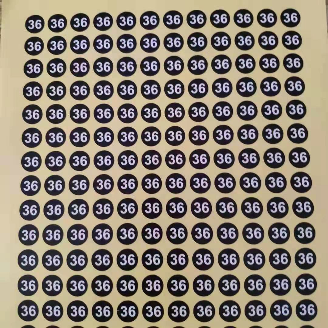 Round self-adhesive 13MM number number sticker Black on white self-adhesive number sticker letter sticker can be customized