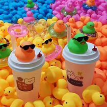 Childrens Bathing Baby Playing in Water Colored Little Yellow Duck Baby Bathroom Toy Vinyl Doll Small Animal Online Merchant Gift