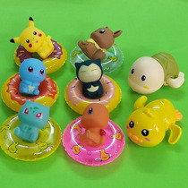 Simulation Mini Small Swimming Ring Baby Children Bath Toys Playing Water Little Yellow Duck Pinch Pinch Call Set Gift Gift