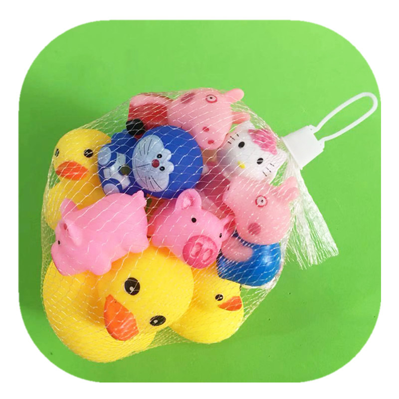 Baby bath toys Hong Kong version of Big Yellow Duck young yellow duck soft glue pinch called Duck small animals play water baby toys