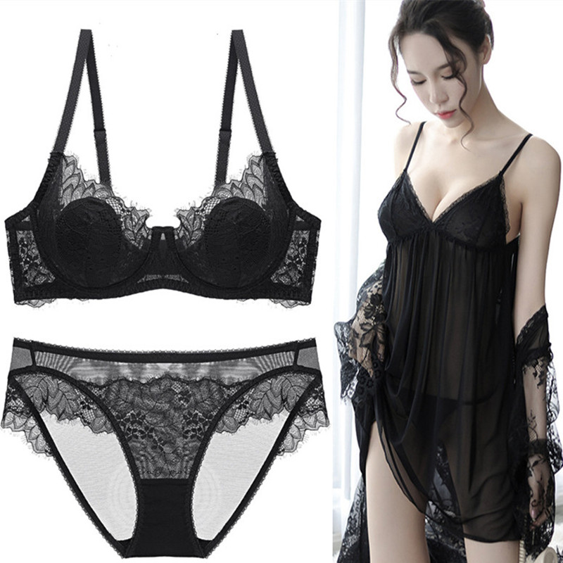 AIMER Lingerie Suit Sexy SUPER SLIM Lace Bra Breathable on big breasts for a small gathering of lingerie women