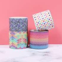 Handbook sticker cute hand account color polka dot and paper tape wide net red meat ball and paper character tape salt tape grid border material ins Wind dot stickers diy sticky Sticker