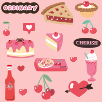 Sticker decoration small pattern girl sticker laptop phone case sticker ins Wind waterproof soda dress sticker transparent hand account sticker mobile phone book material thermos cup