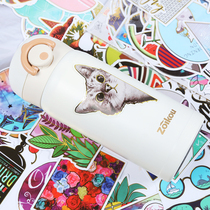 Hand account sticker set 100 pvc waterproof cute account collection girl decoration small pattern hand account material bronzing Net red thermos cup Cup Cup Cup sticker helmet ipad cartoon cat sticker