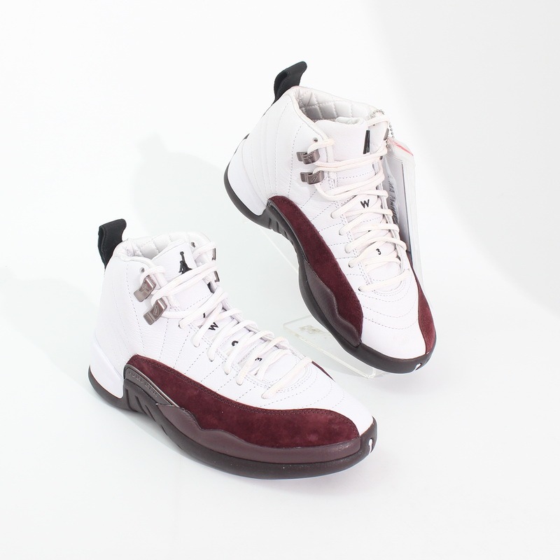 Amm X Air Jordan 12 Nike Nike Trendy Women's Aj12 White and Red Retro Basketball Shoes Dv6989 Amm X Air Jordan 12 Nike Nike Trendy Women's Aj12 White and Red Retro Basketball Shoes Dv6989