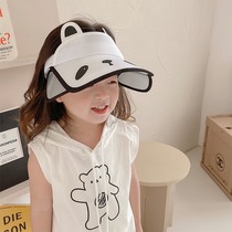 Japanese childrens sun protection hat baby outdoor cycling summer cute cartoon ultraviolet overhead shading sun cap
