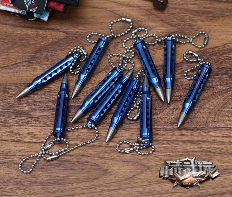 American ins famous craftsman handmade bullet titanium tritium tube self-luminous pendant men's jewelry edc pendant