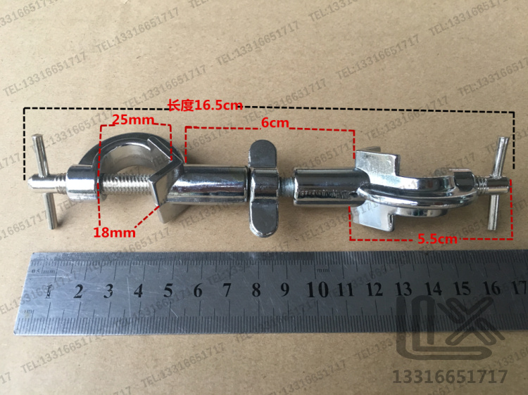 Double - head Direction 360 degree rotation adjustable cross clamp fixed clamp multi - clamp double - top wire
