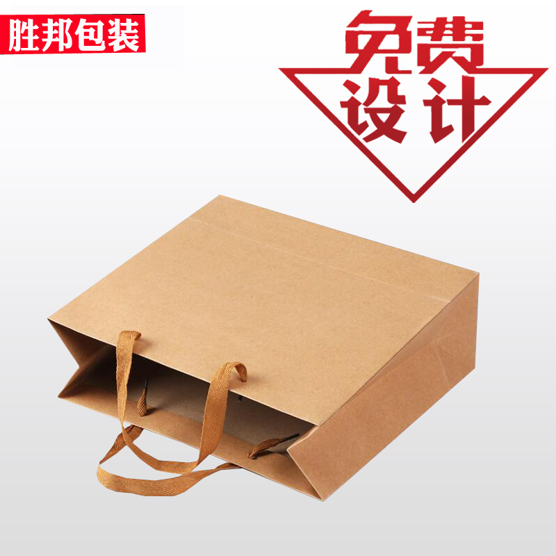 Thickened general kraft paper portable tea gift bag printing custom logo factory takeaway packing shopping bag