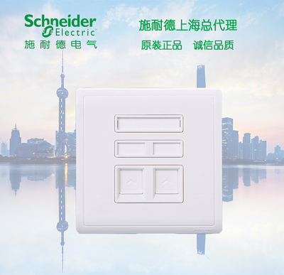 Оригинал Schneider Switch Socket Fengshang Series 86 Тип Телефон + Компьютерный сокет Фенгангбай Телефонный компьютер