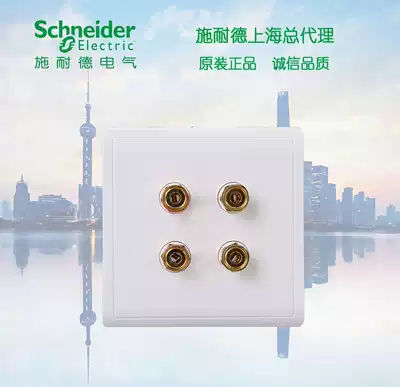 Schneider switch socket Fengshang series four-head audio double audio socket Fengshang white double audio