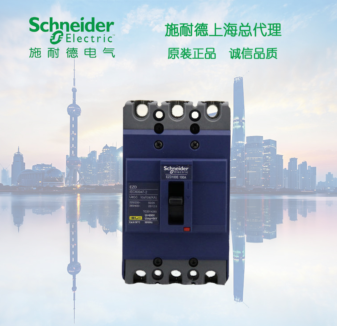 (Original) Schneider Molded Case Circuit Breaker empty EZD 3P 125A EZD160E3125N