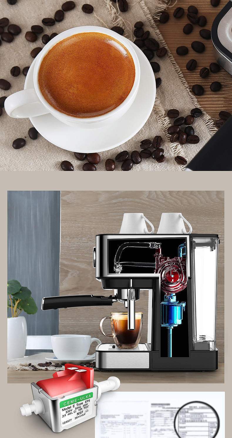 Máy pha cà phê Bai Cui PE3380B nhỏ đầy đủ bán tự động thương mại Ý - Máy pha cà phê máy pha cafe philips