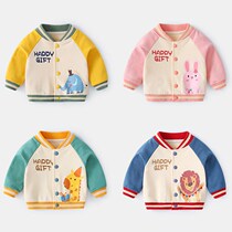 Jacket Spring Autumn Children Baseball Clothes Pure Cotton Boy Boy Clothing Spring Girl Blouse Small Baby Spring Clothing