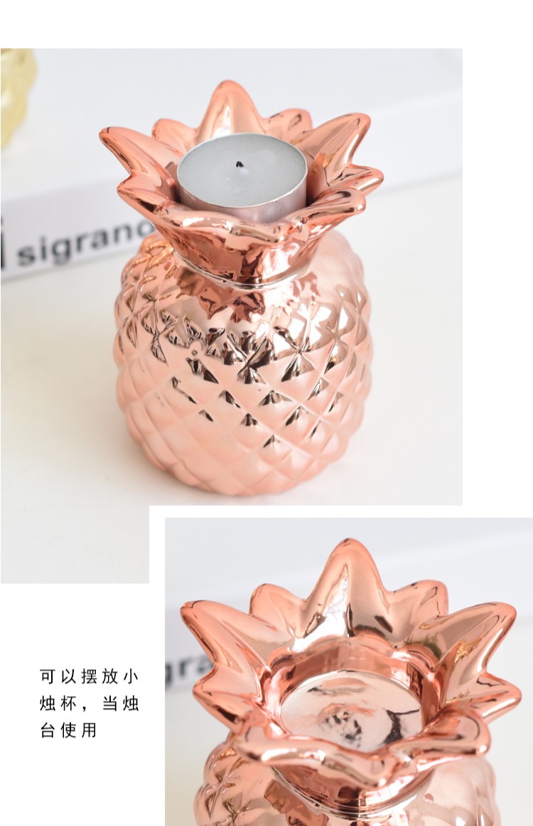 Phong cách Bắc Âu kiểu dáng đẹp tối giản phòng khách trái cây tủ rượu trang trí đồ trang trí đồ trang trí văn phòng dứa vàng phụ kiện trang trí nhà đẹp