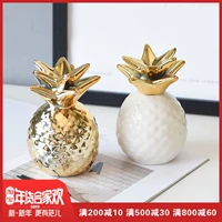Ins phong cách Bắc Âu nhà sáng tạo trang trí máy tính để bàn gốm vàng dứa đồ trang trí phòng khách hiện đại tủ rượu nội thất trang trí phòng khách nhà cấp 4