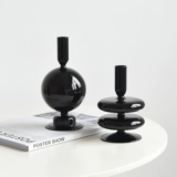 Ins Nordic Style Creative Rhein Blue Geometric Glass Mife Moft Prafts Artmort Artast Artist Home Model Bow