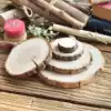 zakka creative decoration natural camphor wood hand-painted handmade DIY material original solid wood round wood chip handicraft decoration