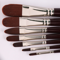 Imported Windsor Newton Gallery Acrylic Nylon Brush Long Pole Professional Wall Painting Oil Painting Gouache Watercolor Painting Brush Short Flat Round Hazel Peak Flat Peak Set Single Hook Line Fine Art Link 2