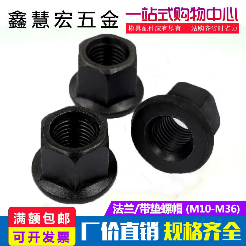 Flange with cushion screw cap nut m8m12m14m16m20m22m24m27m30 die pressure plate roma 12 9 grade