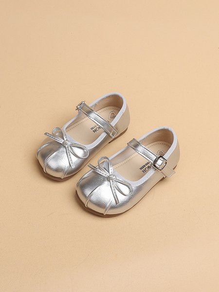 Girls' Fashionable Versatile Bowknot 2026 Spring and Autumn New Style Soft-Soled Leather Shoes, Stylish Princess Shoes, Comfortable Shallow-Mouth Shoes — 3