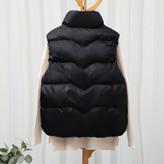 Down vest women's autumn and winter loose Korean style vest waistcoat lightweight down jacket jacket 90 white duck down outer vest