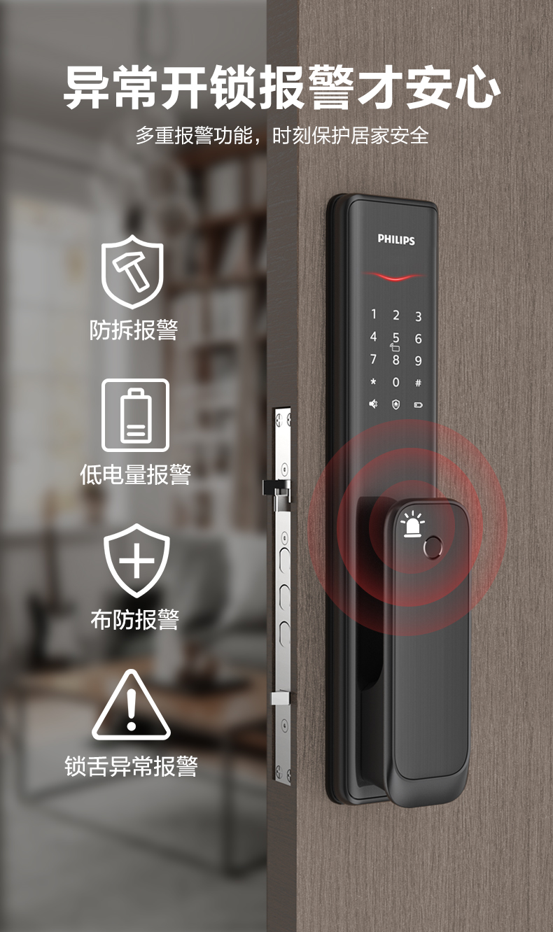 Philips/飞利浦 DDL701E 智能指纹锁 APP远程遥控 图14